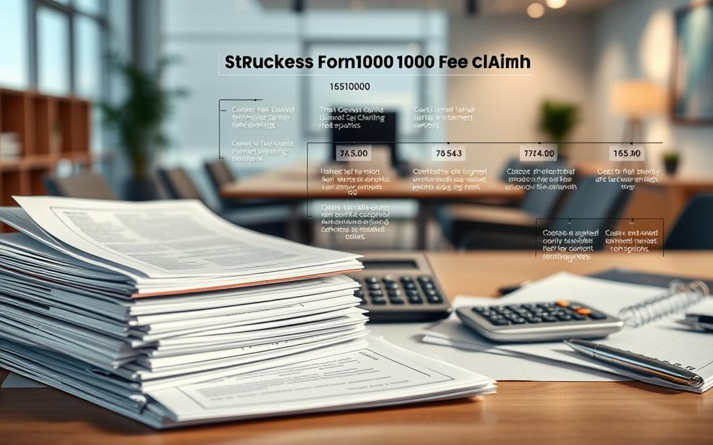 A Detailed Infographic Showcasing The Intricate Fee Structure Of Workers Compensation Claims. The Foreground Features A Stack Of Legal Documents And Forms, Carefully Organized To Depict The Various Costs Associated With The Process. The Middle Ground Shows A Calculator, Ledger, And Other Financial Tools, Highlighting The Complex Calculations Involved. In The Background, A Modern Office Setting With Clean Lines, Neutral Tones, And Professional Decor Sets The Tone. Soft, Directional Lighting Casts Subtle Shadows, Creating Depth And Emphasizing The Importance Of This Financial Information. The Overall Mood Is One Of Precision, Organization, And Attention To Detail, Reflecting The Critical Nature Of Understanding The Workers Compensation Fee Structure. A Detailed Infographic Showcasing The Intricate Fee Structure Of Workers Compensation Claims. The Foreground Features A Stack Of Legal Documents And Forms, Carefully Organized To Depict The Various Costs Associated With The Process. The Middle Ground Shows A Calculator, Ledger, And Other Financial Tools, Highlighting The Complex Calculations Involved. In The Background, A Modern Office Setting With Clean Lines, Neutral Tones, And Professional Decor Sets The Tone. Soft, Directional Lighting Casts Subtle Shadows, Creating Depth And Emphasizing The Importance Of This Financial Information. The Overall Mood Is One Of Precision, Organization, And Attention To Detail, Reflecting The Critical Nature Of Understanding The Workers Compensation Fee Structure.