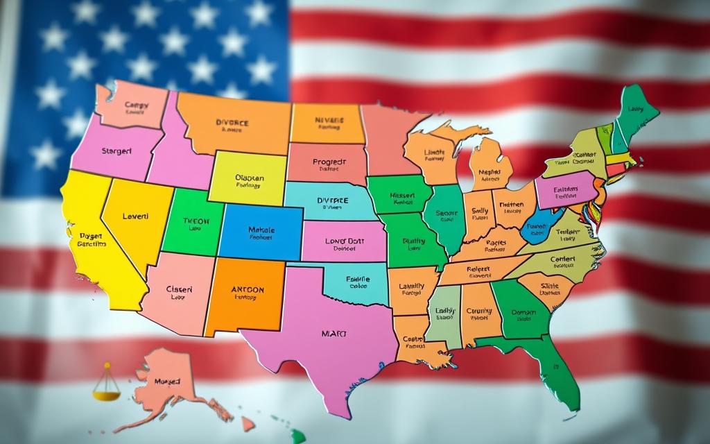 State Divorce Regulations Map